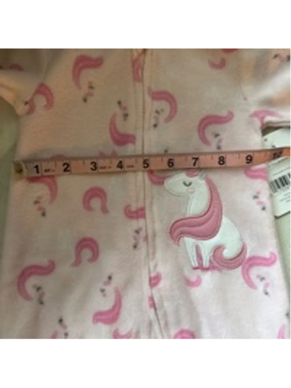 NWT Baby Unicorn Zip Up Fleece Coverall size 0-3 months Pink body suit Bon Bebe
